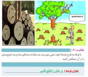 انشایی با بند مقدمه، بند بدنه و بند جمع بندی_ انشای صفحه 24 نگارش یازدهم